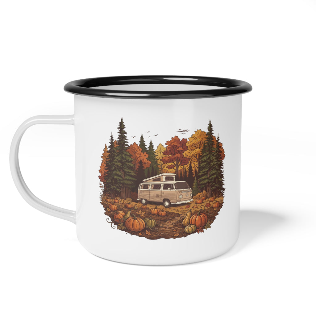 Pumpkin Patch Campervan Enamel Camp Cup — 12oz