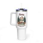 Teardrop Trailer "Home, But Mobile" Tumbler — 40oz Stainless Steel