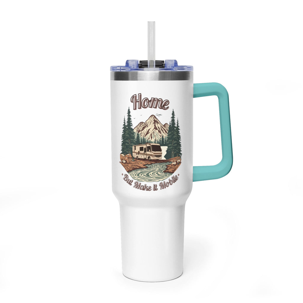 Modern Class A Motorhome "Home, But Mobile" Tumbler — 40oz Stainless Steel