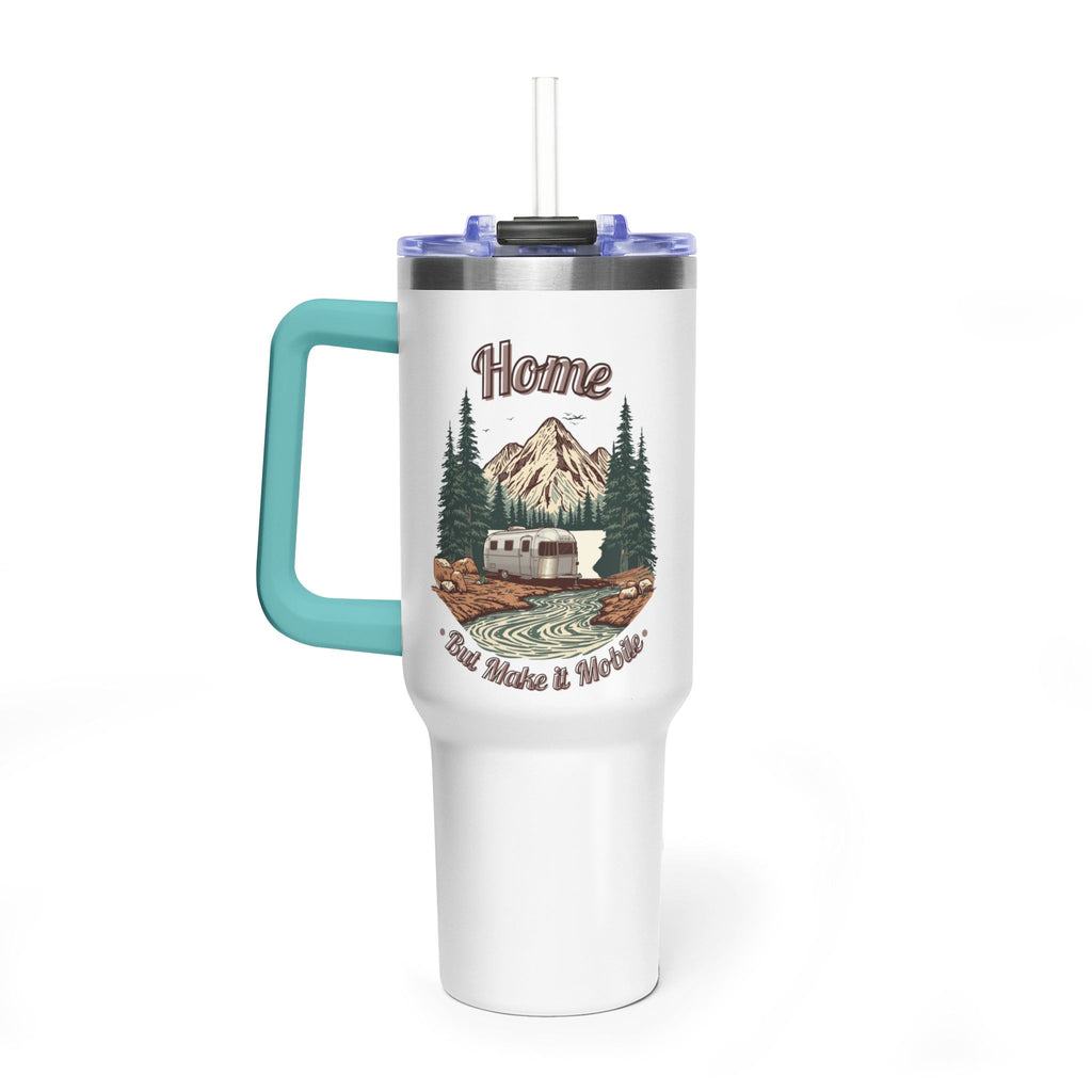 Silver Bullet Trailer "Home, But Mobile" Tumbler — 40oz Stainless Steel