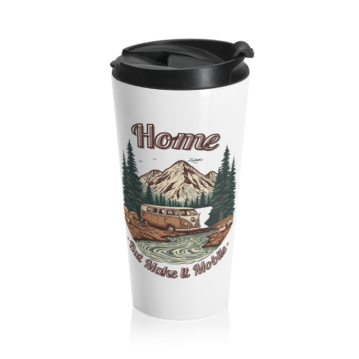 Hippy Van "Home, But Make It Mobile" Travel Mug — 15oz Stainless Steel