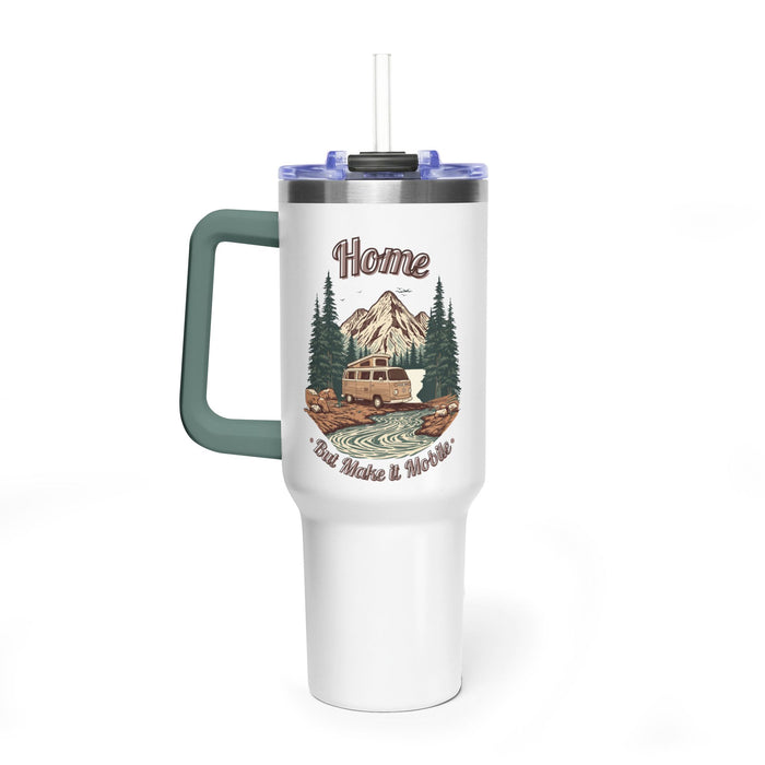 Campervan "Home, But Mobile" Tumbler — 40oz Stainless Steel