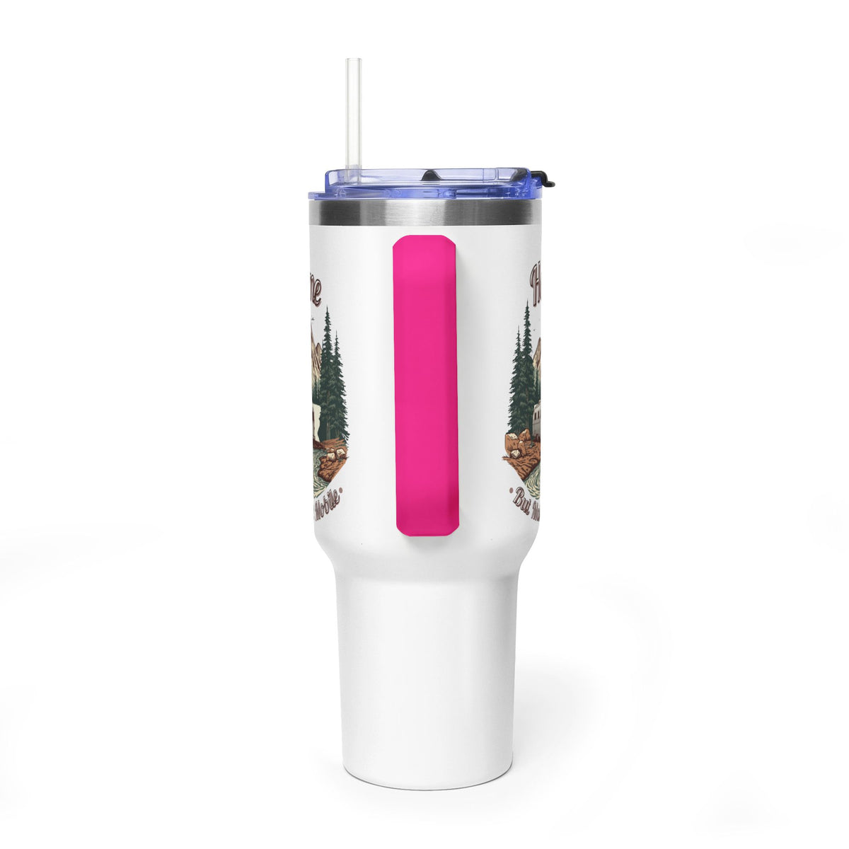 Silver Bullet Trailer "Home, But Mobile" Tumbler — 40oz Stainless Steel