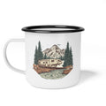 Vintage 5th Wheel "Home, But Mobile" Enamel Camp Cup — 12oz