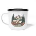 Travel Trailer "Home, But Mobile" Enamel Camp Cup — 12oz