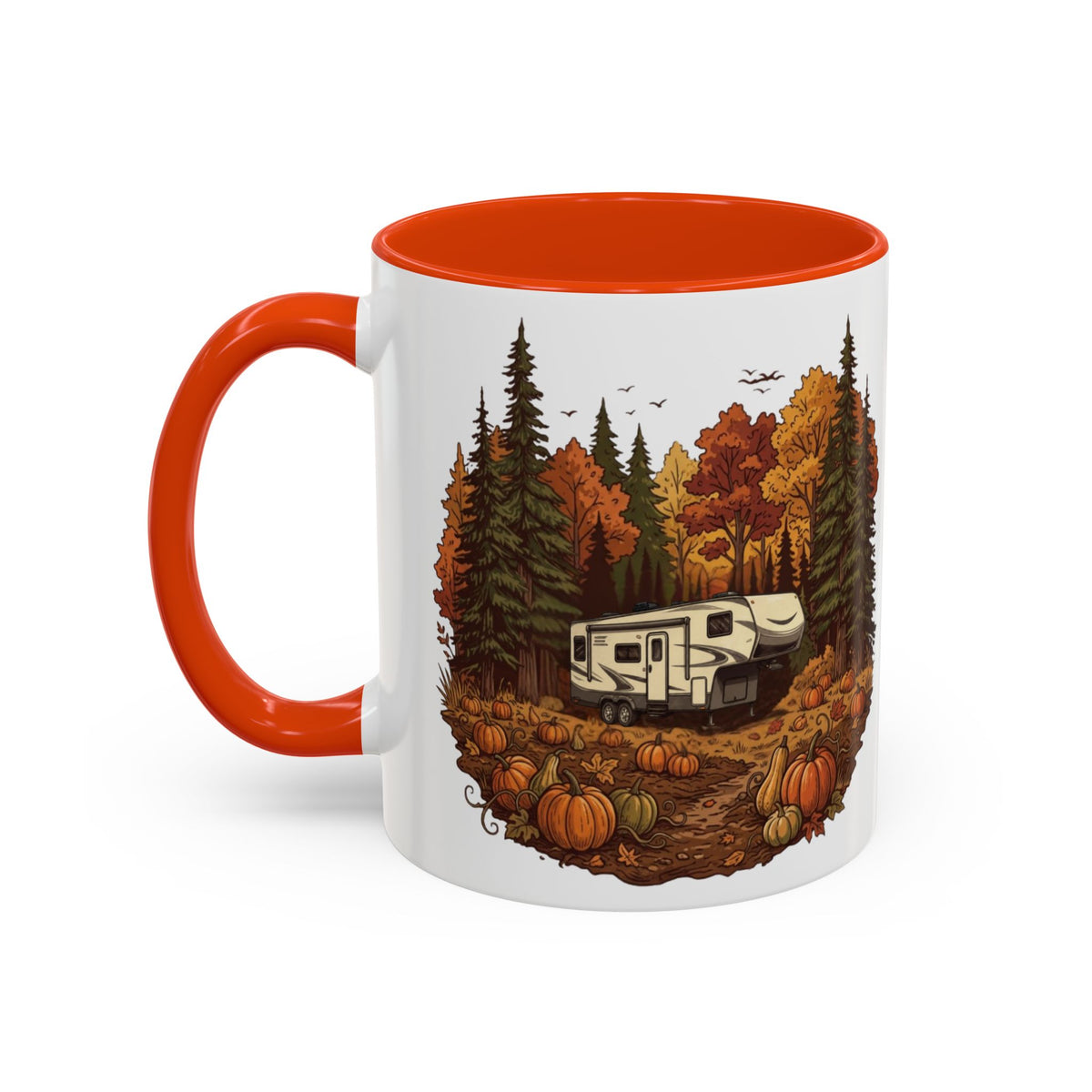 Pumpkin Patch Modern 5th Wheel Ceramic Mug — 11oz / 15ozColorful