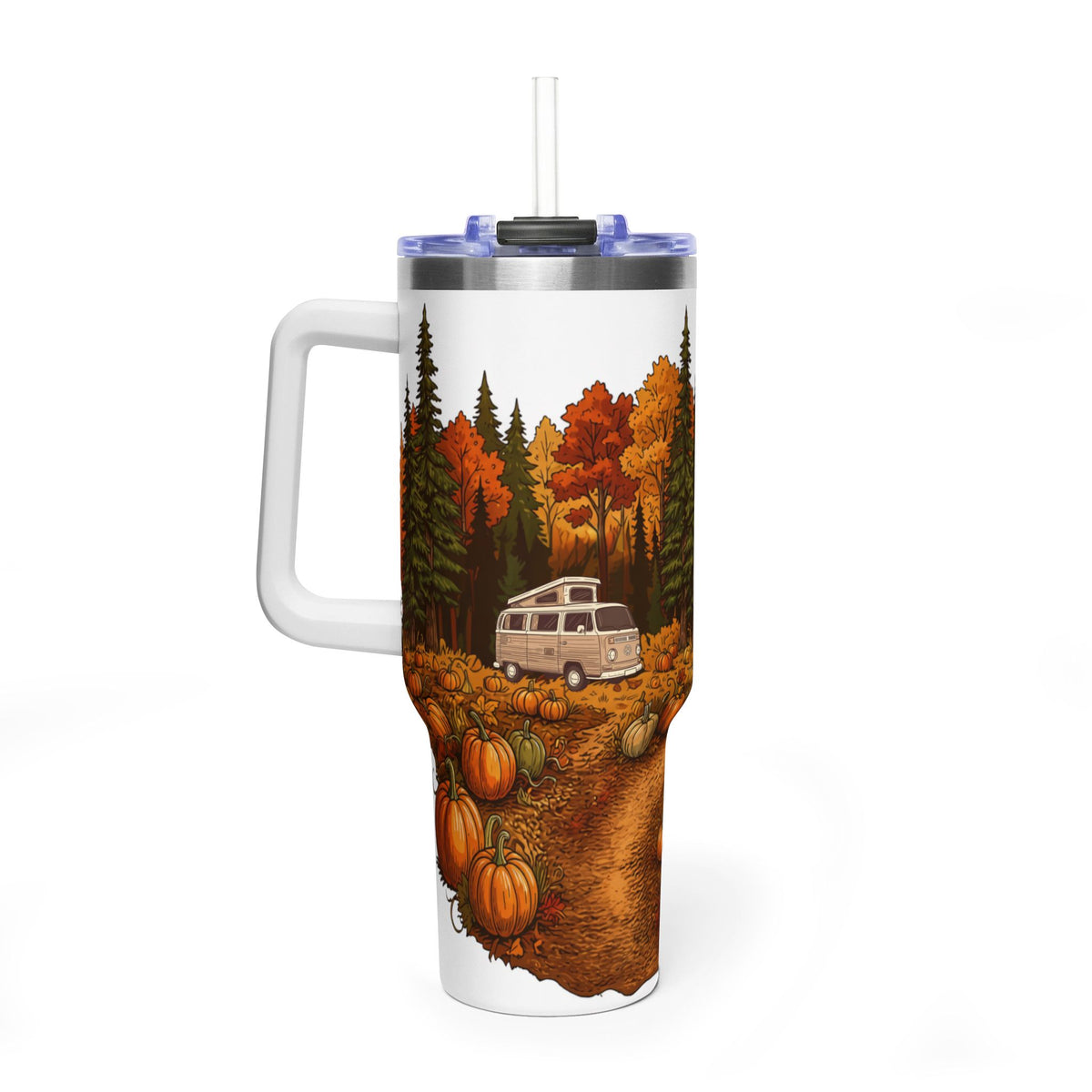 Pumpkin Patch Campervan Tumbler — 40oz Stainless Steel