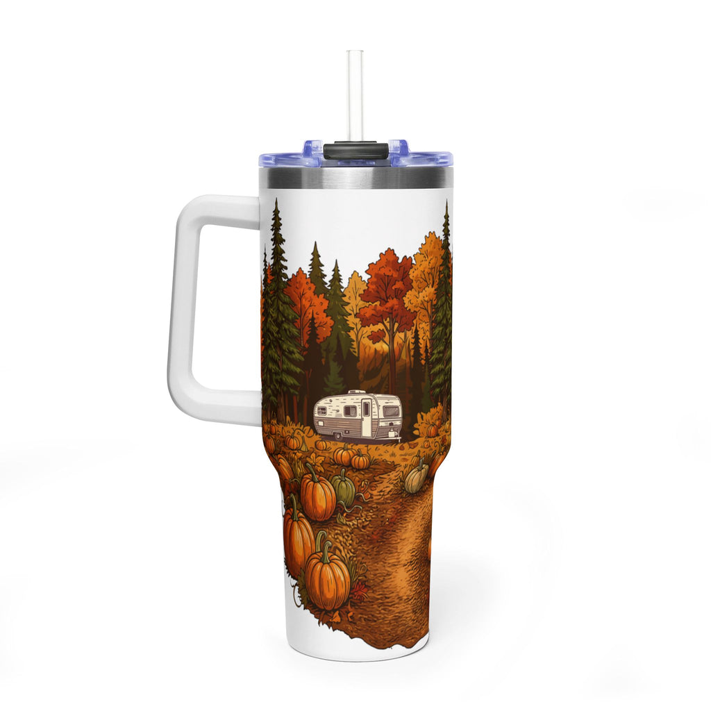 Pumpkin Patch Travel Trailer Tumbler — 40oz Stainless Steel