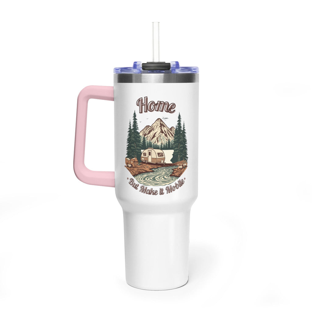 Teardrop Trailer "Home, But Mobile" Tumbler — 40oz Stainless Steel