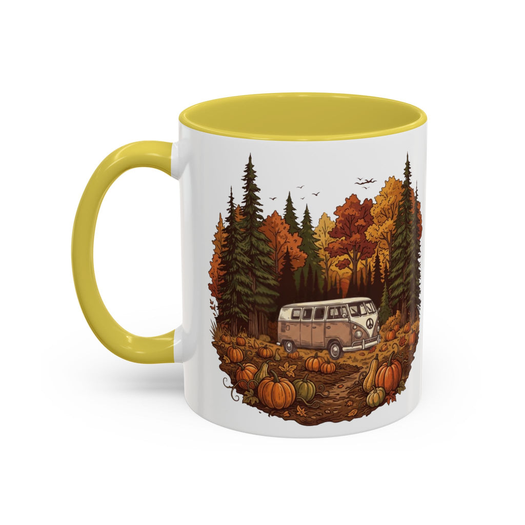 Pumpkin Patch Hippy Van Ceramic Mug — 11oz / 15ozColorful