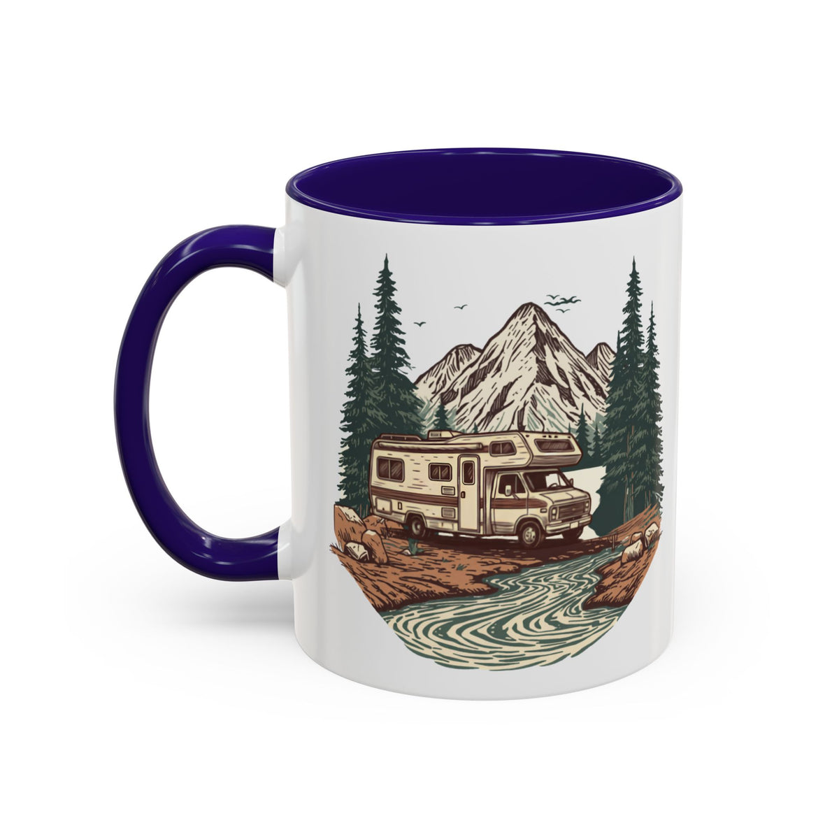 Vintage Class C Motorhome "Home, But Mobile" Ceramic Mug — 11oz / 15oz