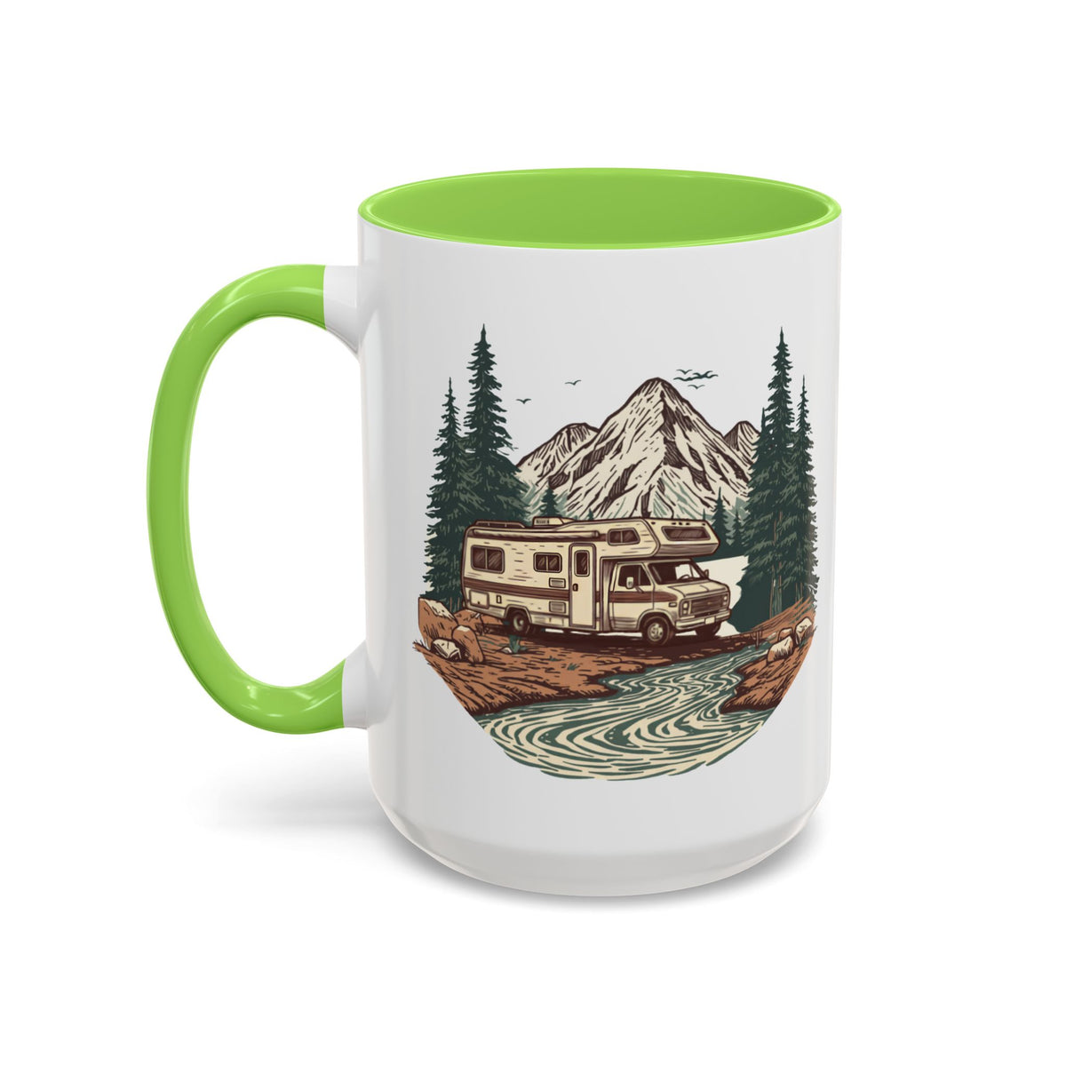 Vintage Class C Motorhome "Home, But Mobile" Ceramic Mug — 11oz / 15oz