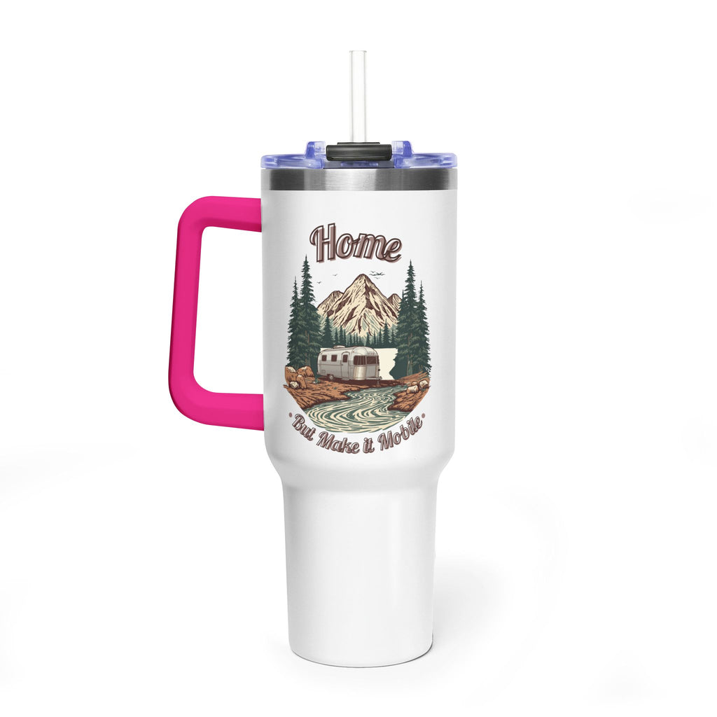 Silver Bullet Trailer "Home, But Mobile" Tumbler — 40oz Stainless Steel