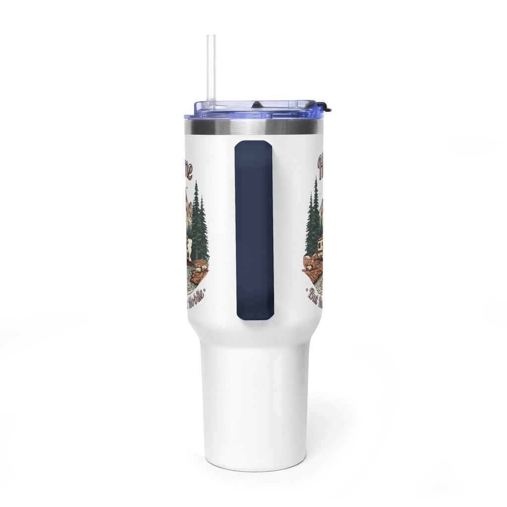 Vintage Class C Motorhome "Home, But Mobile" Tumbler — 40oz Stainless Steel