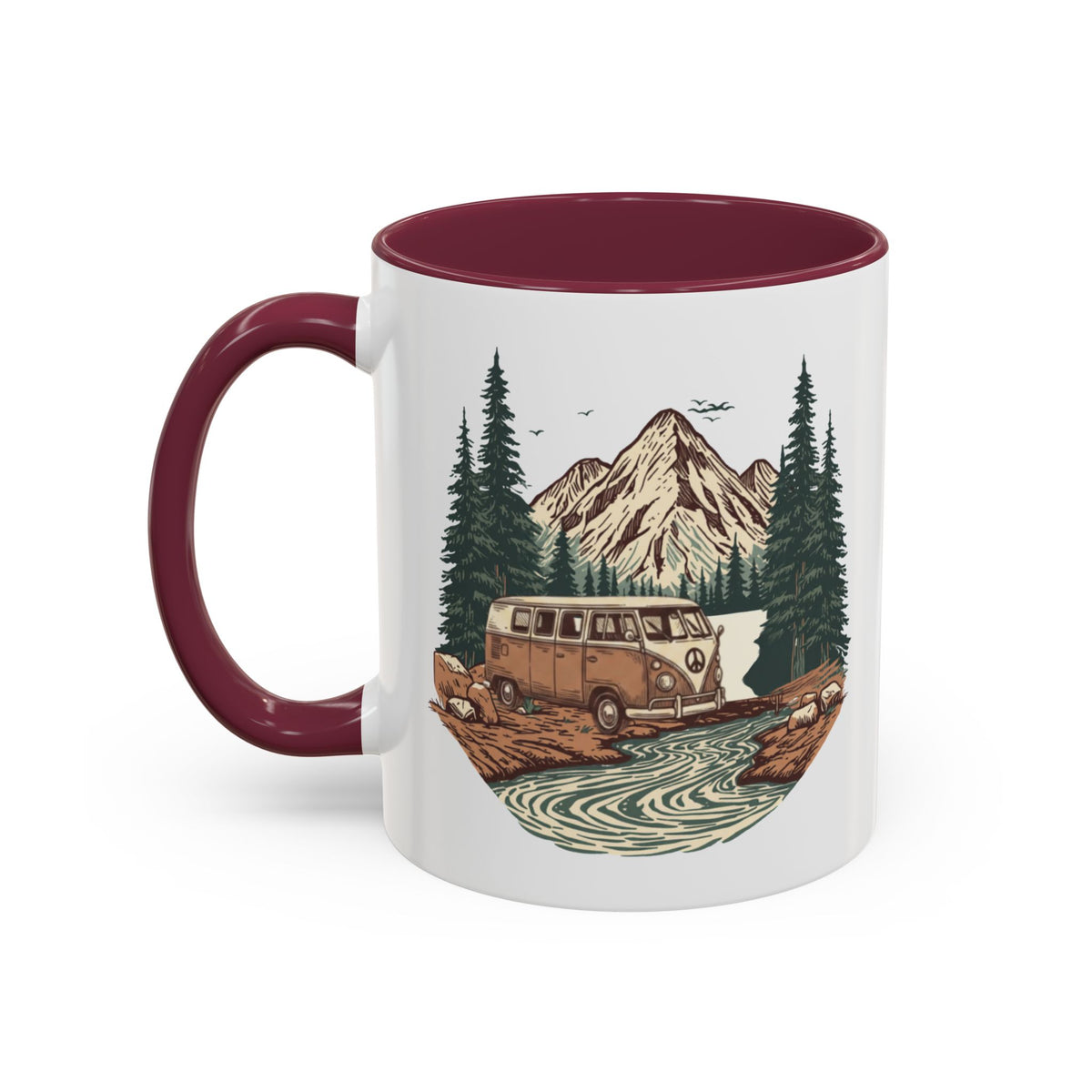 Hippy Van "Home, But Mobile" Ceramic Mug — 11oz / 15oz