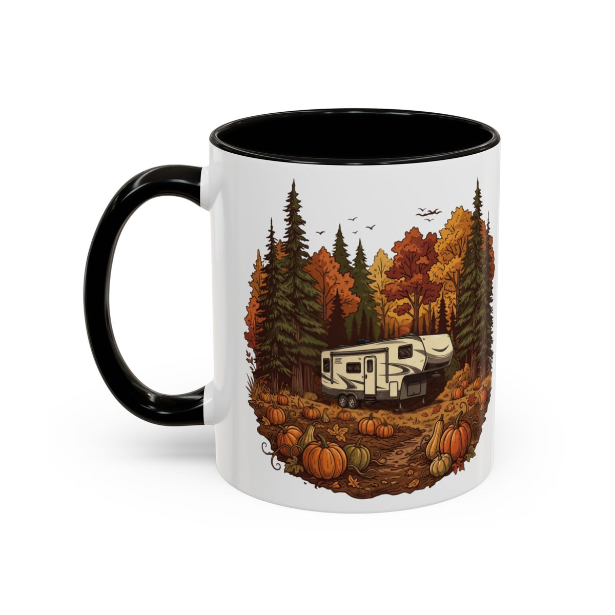 Pumpkin Patch Modern 5th Wheel Ceramic Mug — 11oz / 15ozColorful
