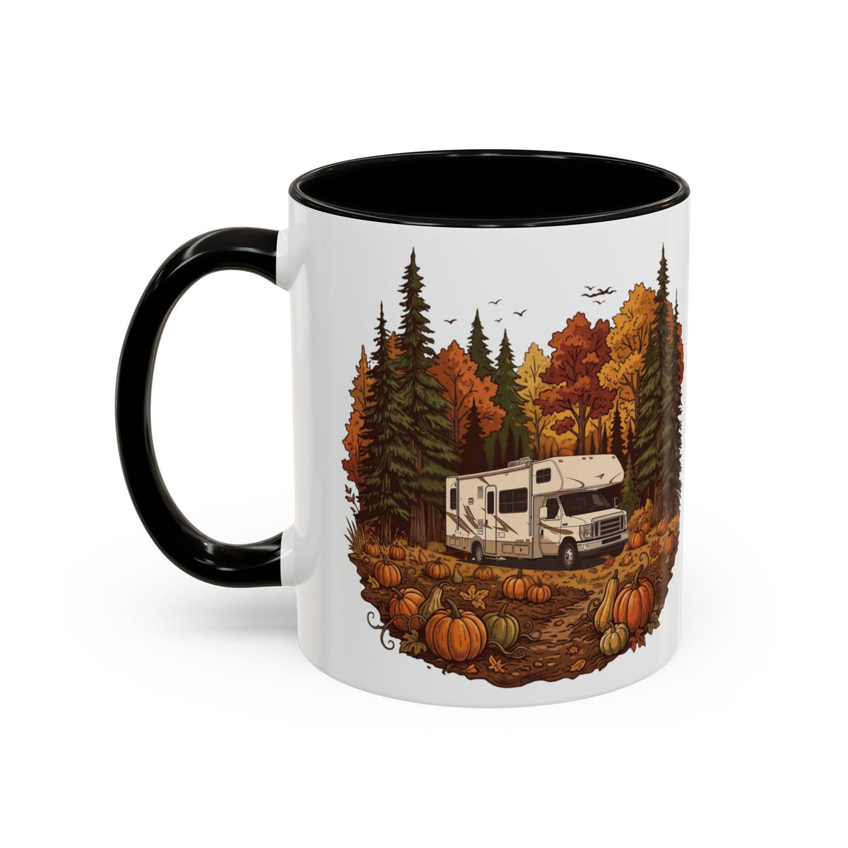 Pumpkin Patch Modern Class C Motorhome Ceramic Mug — 11oz / 15ozColorful