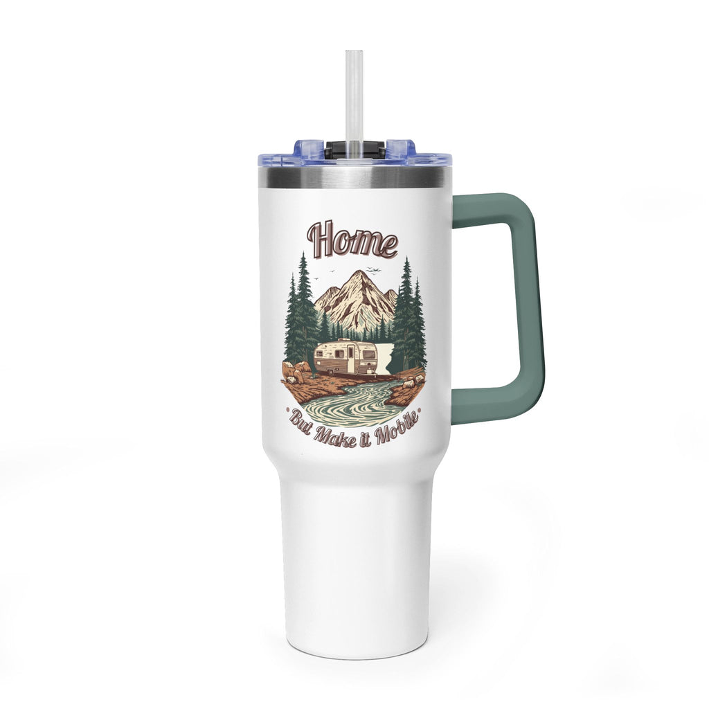 Travel Trailer "Home, But Mobile" Tumbler — 40oz Stainless Steel