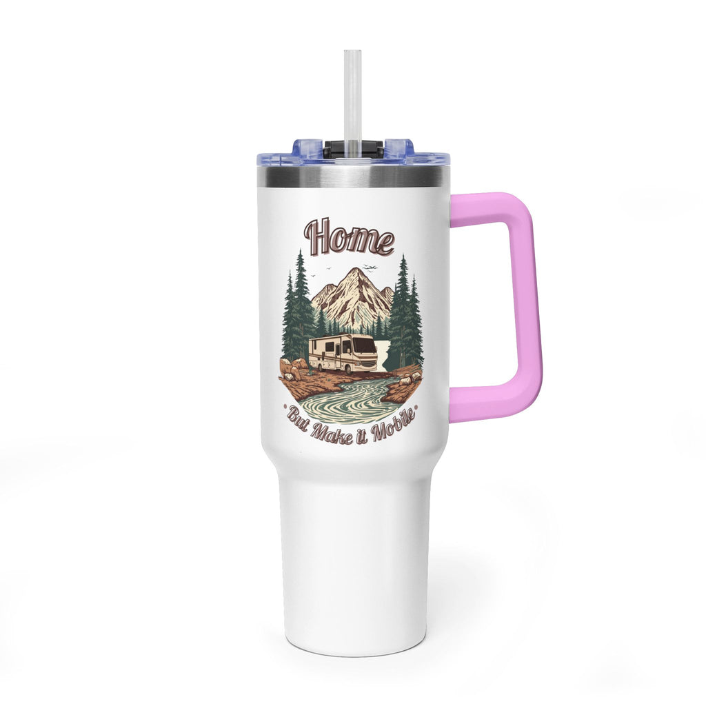 Modern Class A Motorhome "Home, But Mobile" Tumbler — 40oz Stainless Steel