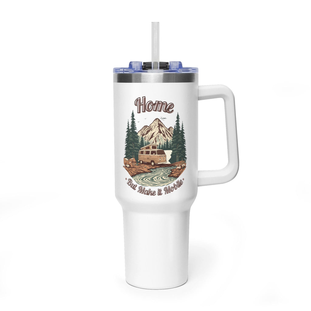 Campervan "Home, But Mobile" Tumbler — 40oz Stainless Steel