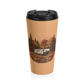 (Orange) Pumpkin Patch - Modern 5th Wheel Travel Mug — 15oz Stainless Steel