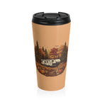 (Orange) Pumpkin Patch - Modern 5th Wheel Travel Mug — 15oz Stainless Steel