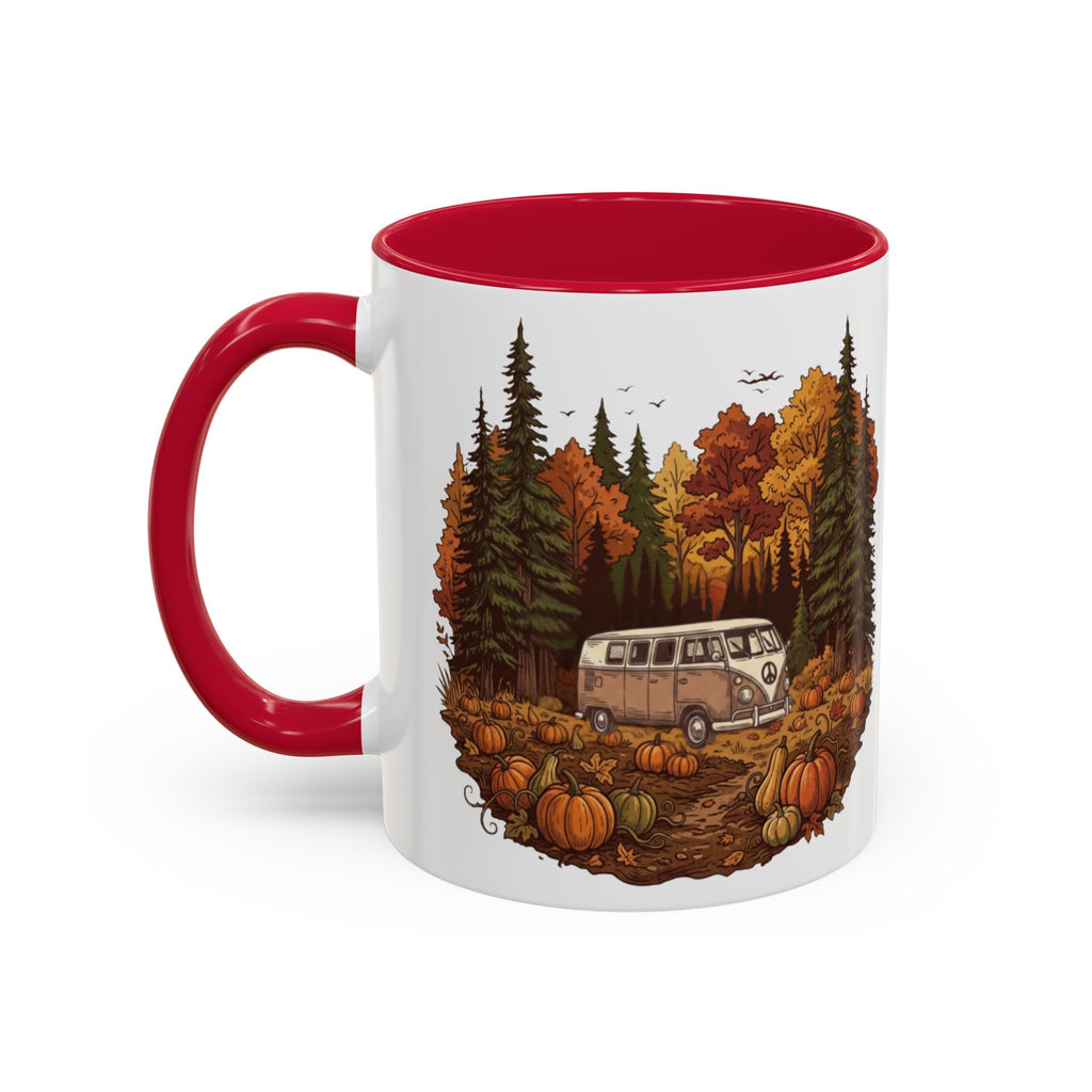 Pumpkin Patch Hippy Van Ceramic Mug — 11oz / 15ozColorful
