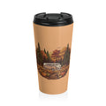 (Orange) Pumpkin Patch Hippy Bus Travel Mug — 15oz Stainless Steel