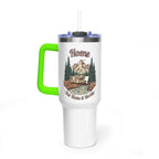 Vintage Class C Motorhome "Home, But Mobile" Tumbler — 40oz Stainless Steel