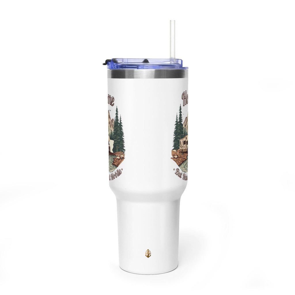 Modern Class C Motorhome "Home, But Mobile" Tumbler — 40oz Stainless Steel