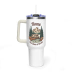 Vintage Class C Motorhome "Home, But Mobile" Tumbler — 40oz Stainless Steel