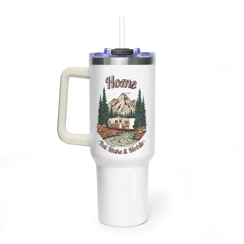 Travel Trailer "Home, But Mobile" Tumbler — 40oz Stainless Steel