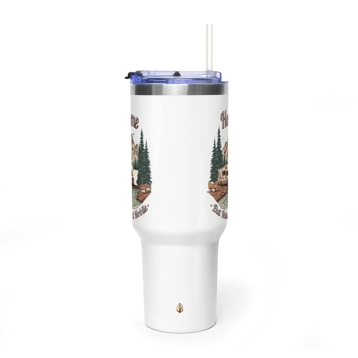Modern Class C Motorhome "Home, But Mobile" Tumbler — 40oz Stainless Steel