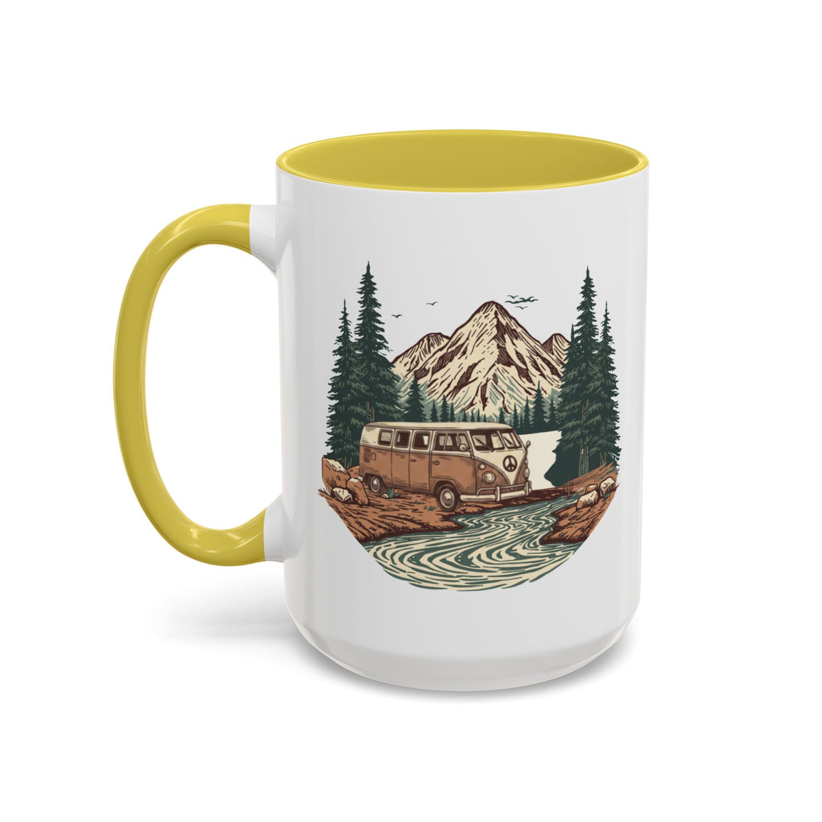 Hippy Van "Home, But Mobile" Ceramic Mug — 11oz / 15oz