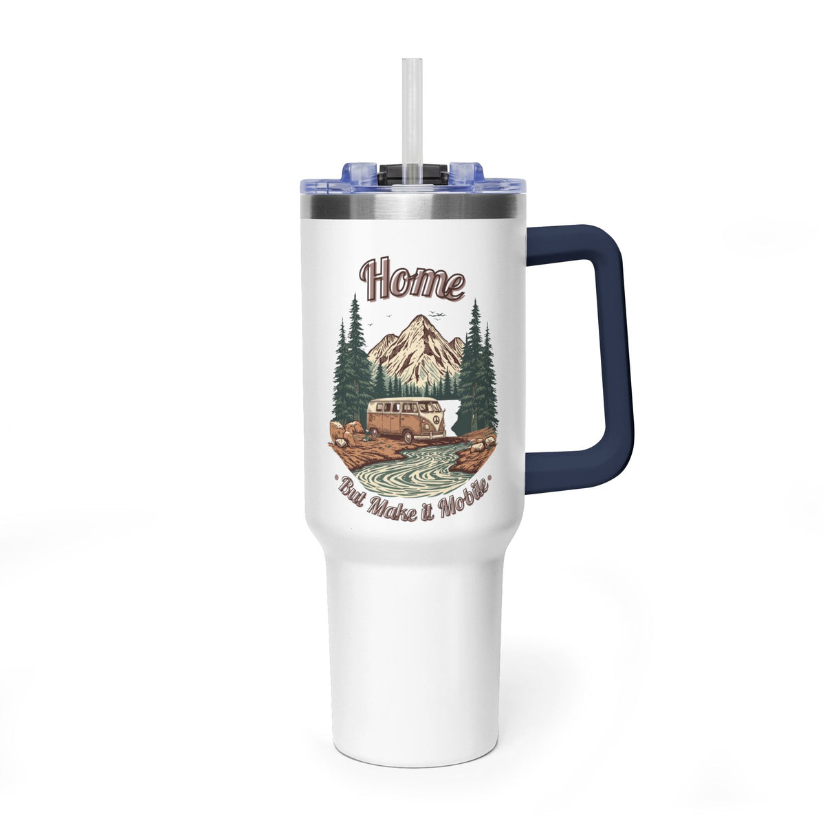 Hippy Van "Home, But Mobile" Tumbler — 40oz Stainless Steel