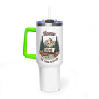 Silver Bullet Trailer "Home, But Mobile" Tumbler — 40oz Stainless Steel