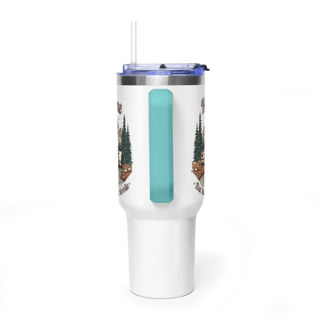 Vintage Class C Motorhome "Home, But Mobile" Tumbler — 40oz Stainless Steel