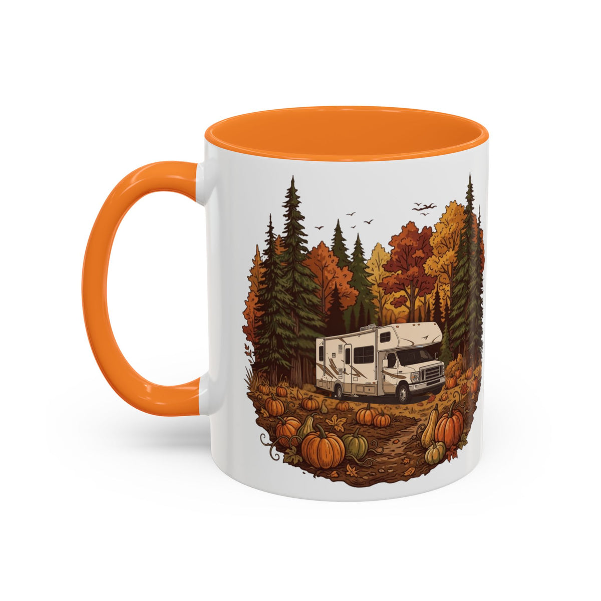 Pumpkin Patch Modern Class C Motorhome Ceramic Mug — 11oz / 15ozColorful