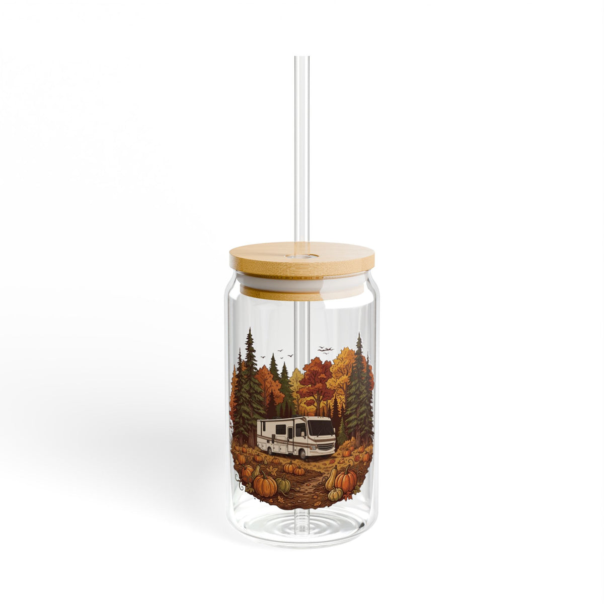 Pumpkin Patch Modern Class A Motorhome Sipper Glass — 16ozSipper