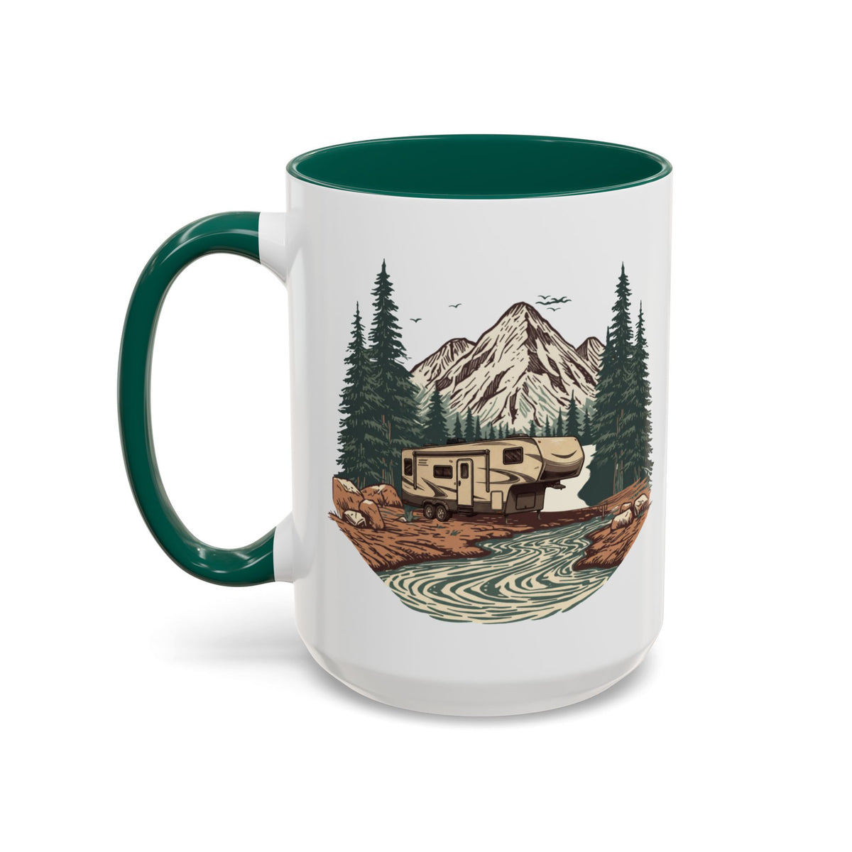 Modern 5th Wheel "Home, But Mobile" Ceramic Mug — 11oz / 15oz