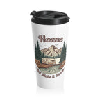 Teardrop Trailer "Home, But Mobile" Travel Mug — 15oz Stainless Steel