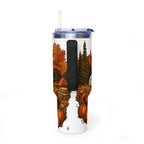 Pumpkin Patch Teardrop Trailer Tumbler — 40oz Stainless Steel