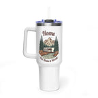 Silver Bullet Trailer "Home, But Mobile" Tumbler — 40oz Stainless Steel