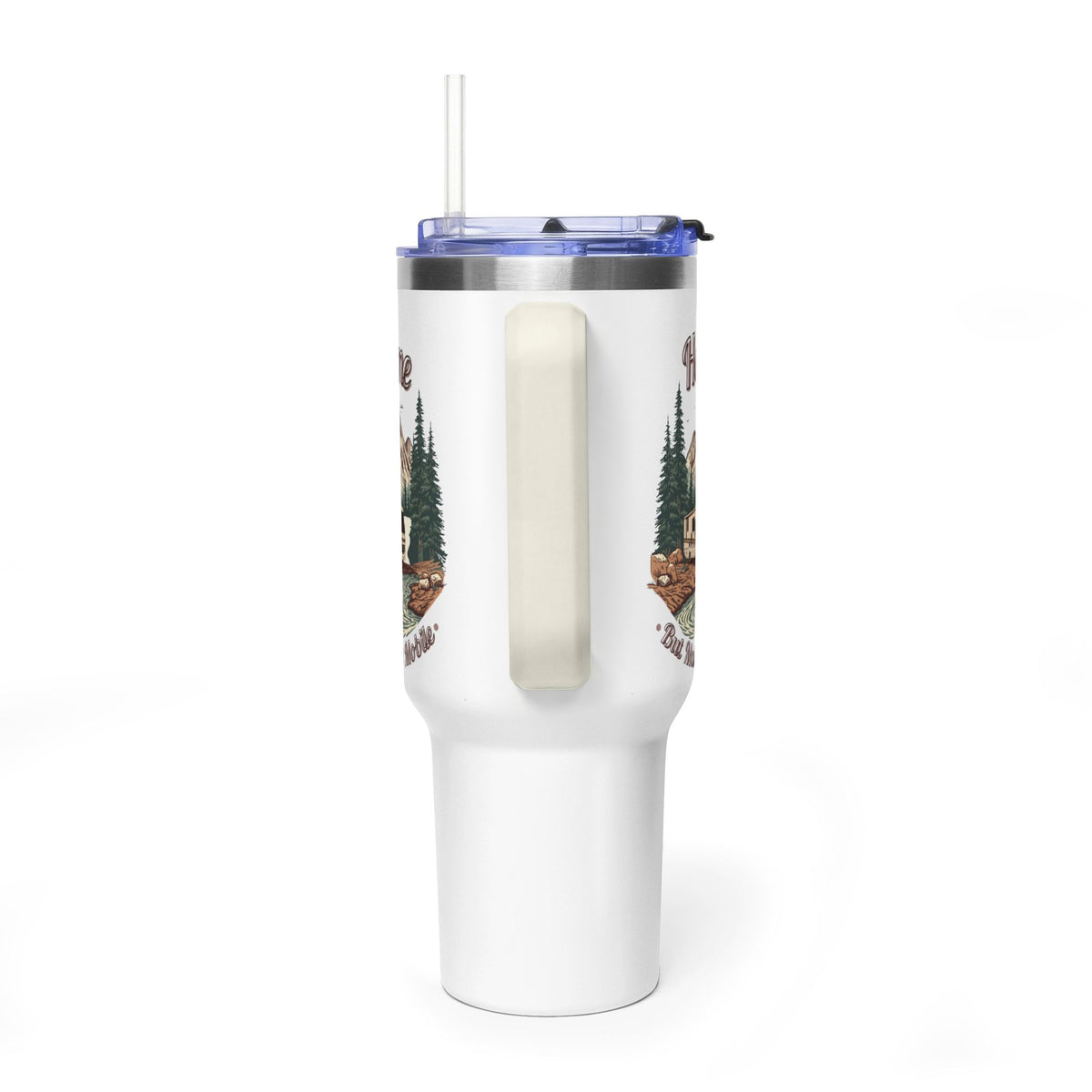 Modern Class A Motorhome "Home, But Mobile" Tumbler — 40oz Stainless Steel