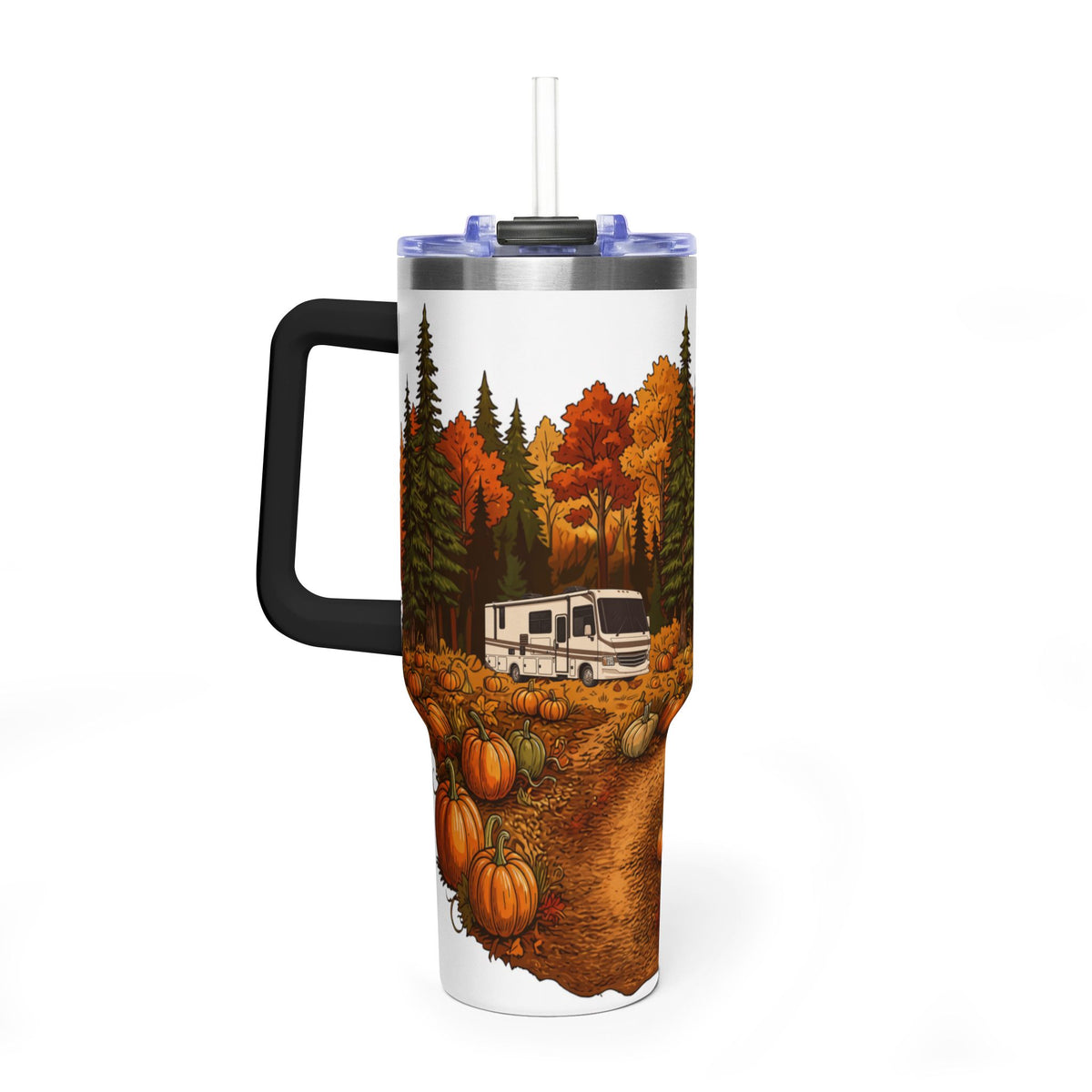Pumpkin Patch Modern Class A Motorhome Tumbler — 40oz Stainless Steel