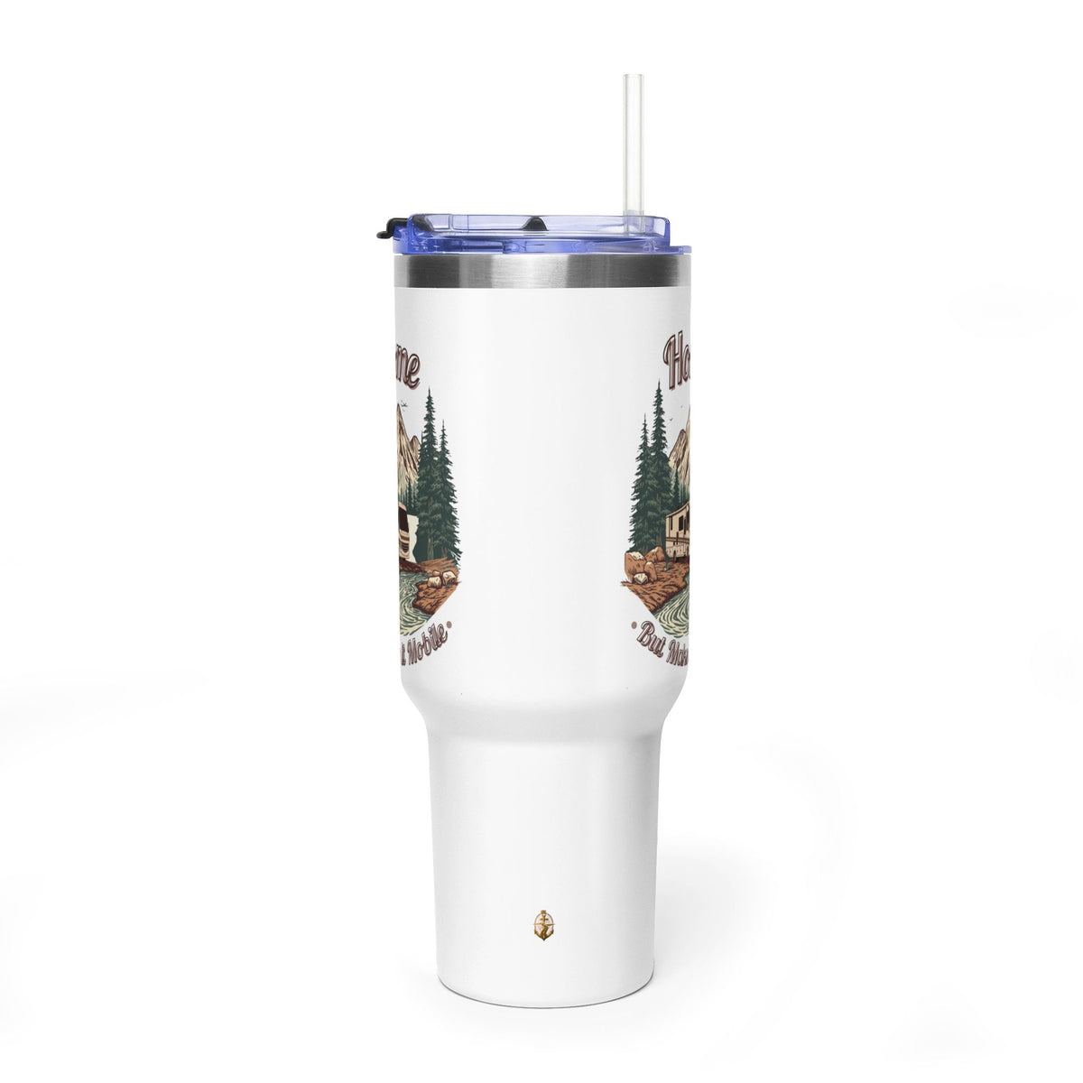 Modern Class A Motorhome "Home, But Mobile" Tumbler — 40oz Stainless Steel