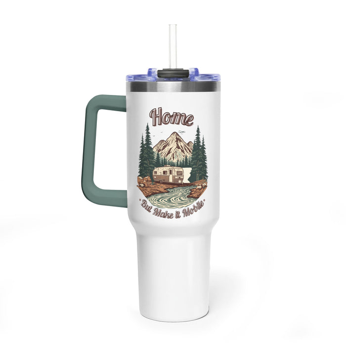 Travel Trailer "Home, But Mobile" Tumbler — 40oz Stainless Steel