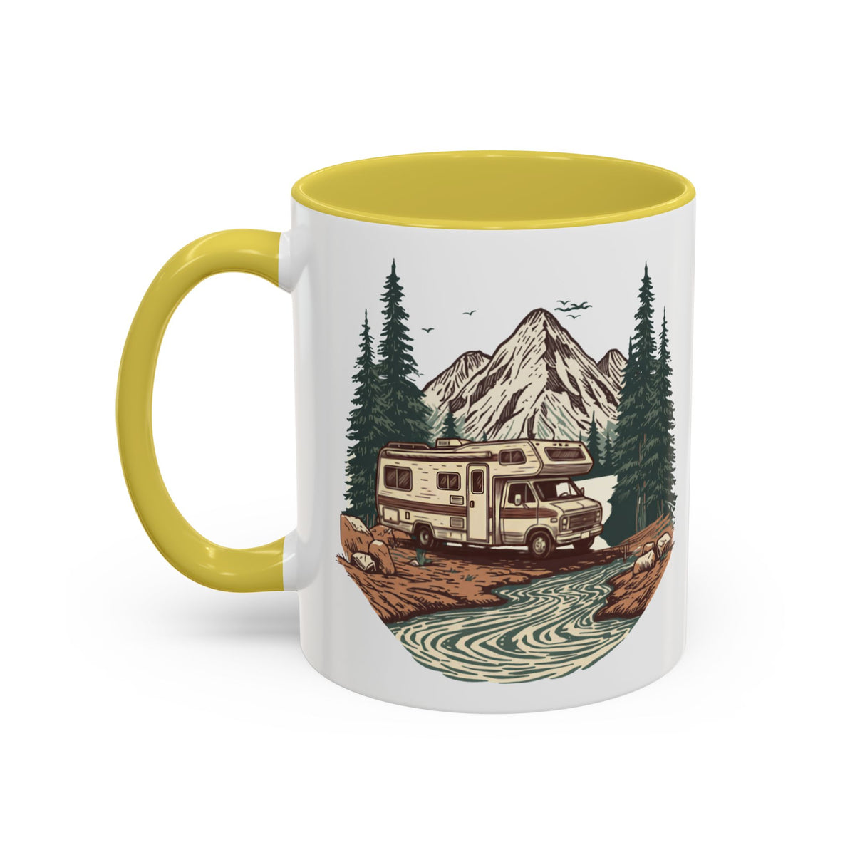 Vintage Class C Motorhome "Home, But Mobile" Ceramic Mug — 11oz / 15oz