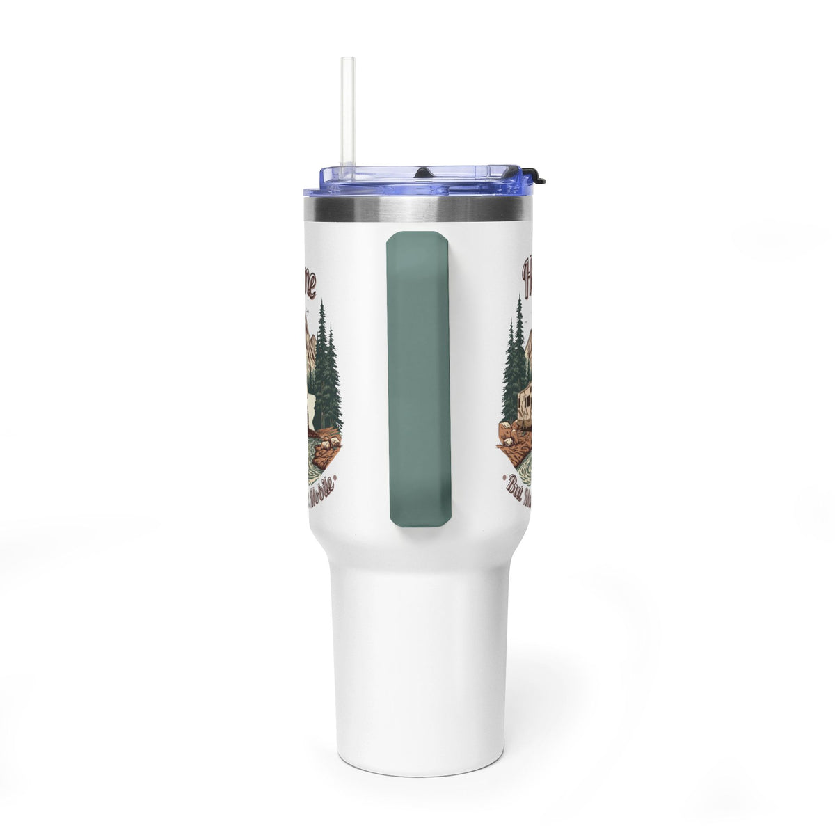 Modern Class C Motorhome "Home, But Mobile" Tumbler — 40oz Stainless Steel