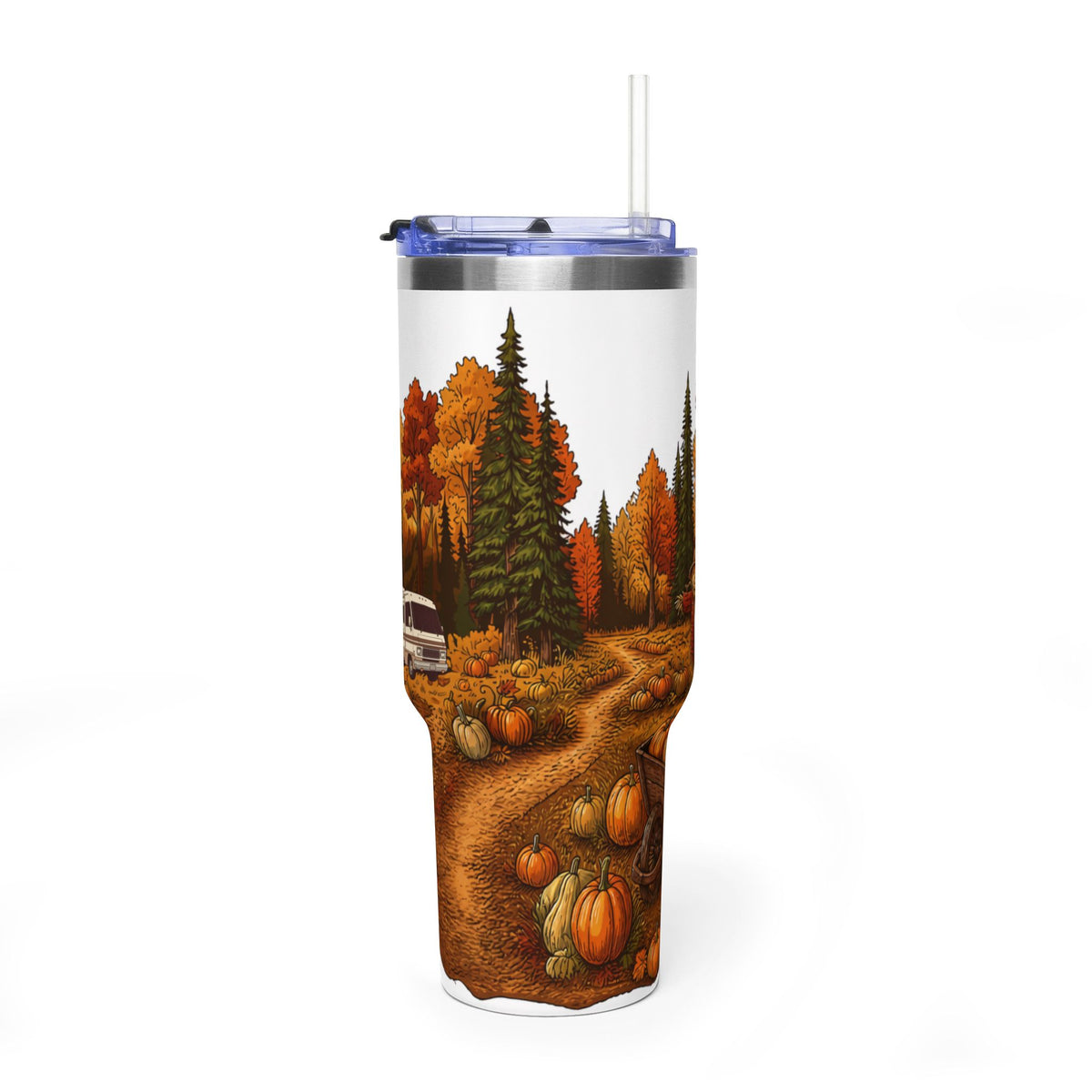 Pumpkin Patch Vintage Class A Motorhome Tumbler — 40oz Stainless Steel